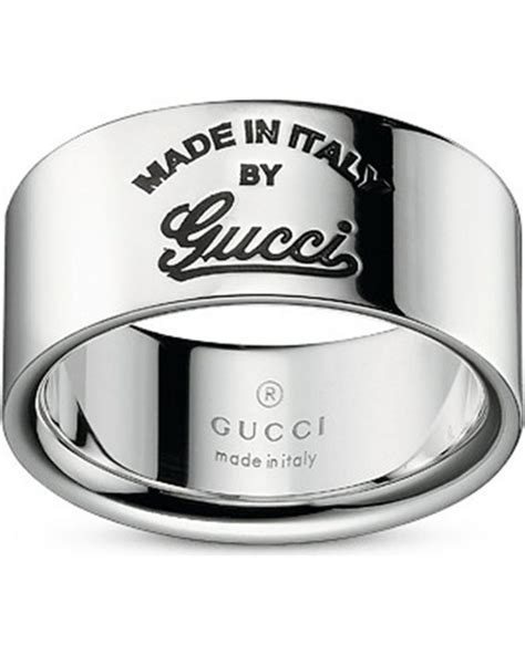 gucci silver trademark ring|gold plated gucci trademark ring.